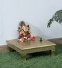 Wooden Gold Brass Fitted Chowkie