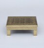 Wooden Gold Brass Fitted Chowkie