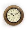 Arc Wooden Brassfitted Round Wall Clock