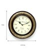 Ornate Wooden Brassfitted Round Wall Clock