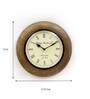 Arc Wooden Brassfitted Round Wall Clock