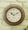 Arc Wooden Brassfitted Round Wall Clock