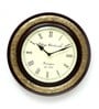 Ornate Wooden Brassfitted Round Wall Clock