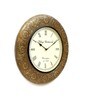 Brass Engineered Wood Vintage Wall Clock