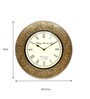 Brass Engineered Wood Vintage Wall Clock