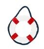 Wooden Buoy Life Ring Red