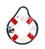 Wooden Buoy Life Ring Red