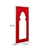 Wooden Carved Jharokha In Red Colour