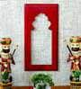 Wooden Carved Jharokha In Red Colour