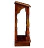 Copper Wood Wall Mounted Mandir Without Door