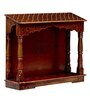 Copper Wood Wall Mounted Mandir Without Door