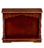 Copper Wood Wall Mounted Mandir Without Door