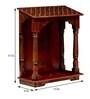 Copper Wood Wall Mounted Mandir Without Door