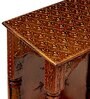 Copper Wood Wall Mounted Mandir Without Door