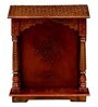 Copper Wood Wall Mounted Mandir Without Door