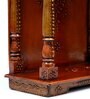 Copper Wood Wall Mounted Mandir Without Door