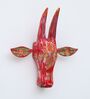 Elephant Red Mango Wood Wall Mask