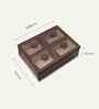 3-Section Wooden Dry Fruit Box With Glass Top