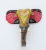 Elephant Multicolour Mango Wood Wall Mask