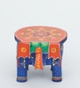 Wooden Elephant Shape Blue Color Decoration Showpieces
