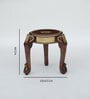Wooden Elephant Teak Solid Wood Chowkie With One Drawer