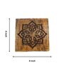 Wooden Engraved Design Coaster with Stand -Set of 4