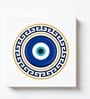 White Wooden Evil Eye Fridge Magnet