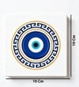 White Wooden Evil Eye Fridge Magnet