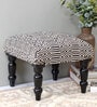 Wooden Foot Stool In Black Colour