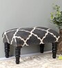 Wooden Foot Stool In Black Colour