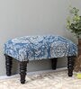 Wooden Foot Stool In Blue Colour
