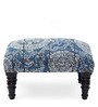 Wooden Foot Stool In Blue Colour