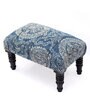 Wooden Foot Stool In Blue Colour