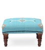 Wooden Foot Stool In Blue Colour