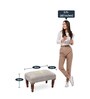 Wooden Foot Stool In Grey Colour