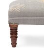 Wooden Foot Stool In Grey Colour