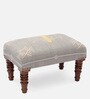 Wooden Foot Stool In Grey Colour