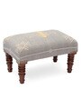 Wooden Foot Stool In Grey Colour