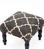 Wooden Foot Stool In Grey Colour
