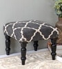 Wooden Foot Stool In Grey Colour