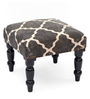 Wooden Foot Stool In Grey Colour