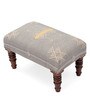 Wooden Foot Stool In Grey Colour