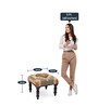 Wooden Foot Stool In Multi Colour
