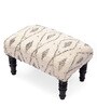 Wooden Foot Stool In Off White Colour