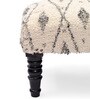 Wooden Foot Stool In Off White Colour