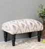 Wooden Foot Stool In Off White Colour