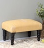 Wooden Foot Stool In Light Orange Colour