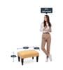 Wooden Foot Stool In Light Orange Colour