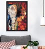 Inspired Studio Red Wood Framed Art Print