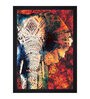 Inspired Studio Red Wood Framed Art Print